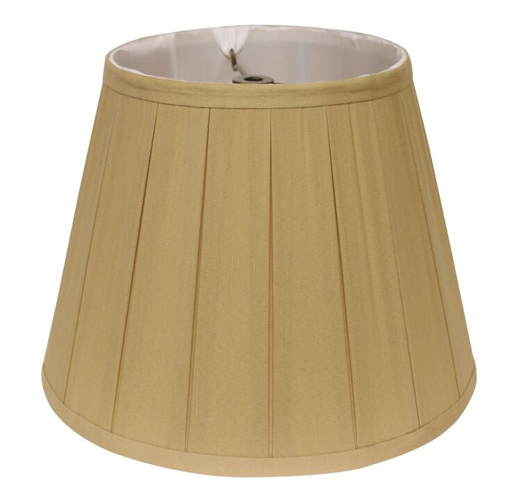 Hivvago 14" Primrose Slanted Crimped Box Shantung Lampshade
