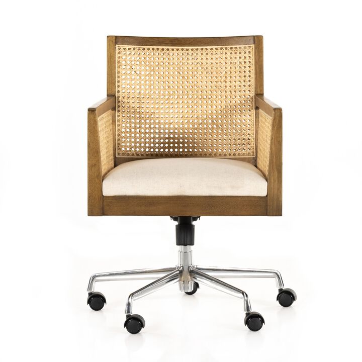 Antonia Cane Arm Desk Chair - Toasted Nettlewood
