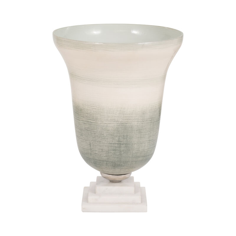 Glass 14" Vase On Marble Base image number 0
