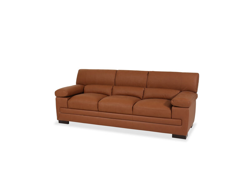 Candid Spice Leather Sofa