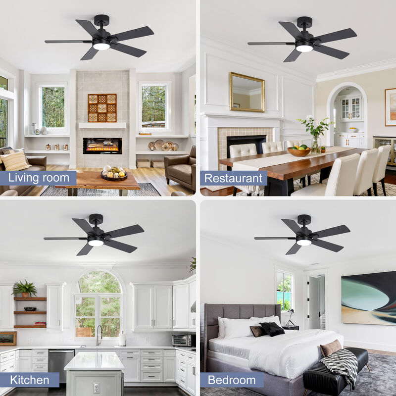 Breezary 42" Ceiling Fan with LED Light, 5 Reversible Blades, 6 Speeds, Remote image number 7