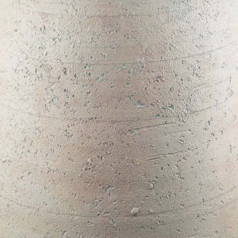 Kilu Decorative Vase, Rugged Texture, 24 Inch Metallic Gray Resin