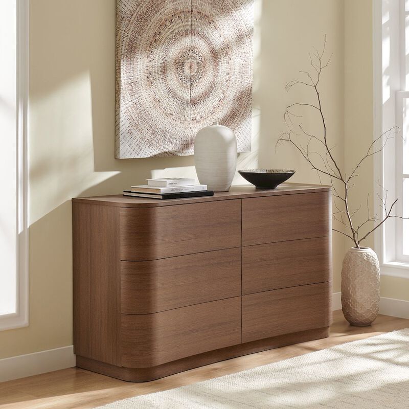 Mirae 6-Drawer Curved Dresser image number 7