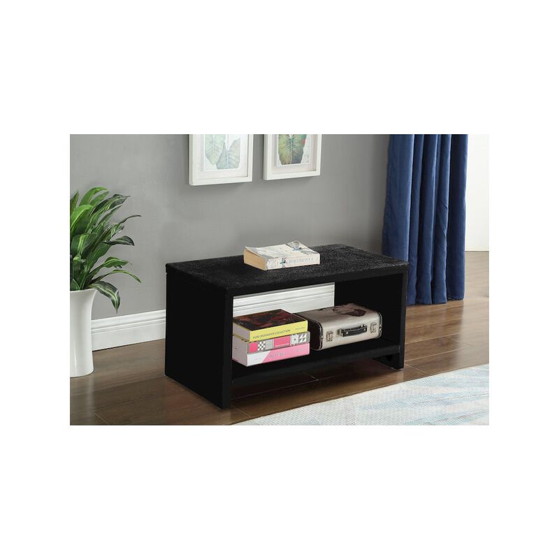 Meridian Furniture Cleo Black Velvet Night Stand