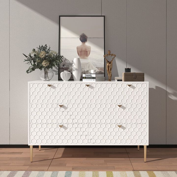 Modern Indoor Accent Storage Cabinet with 7 Drawers