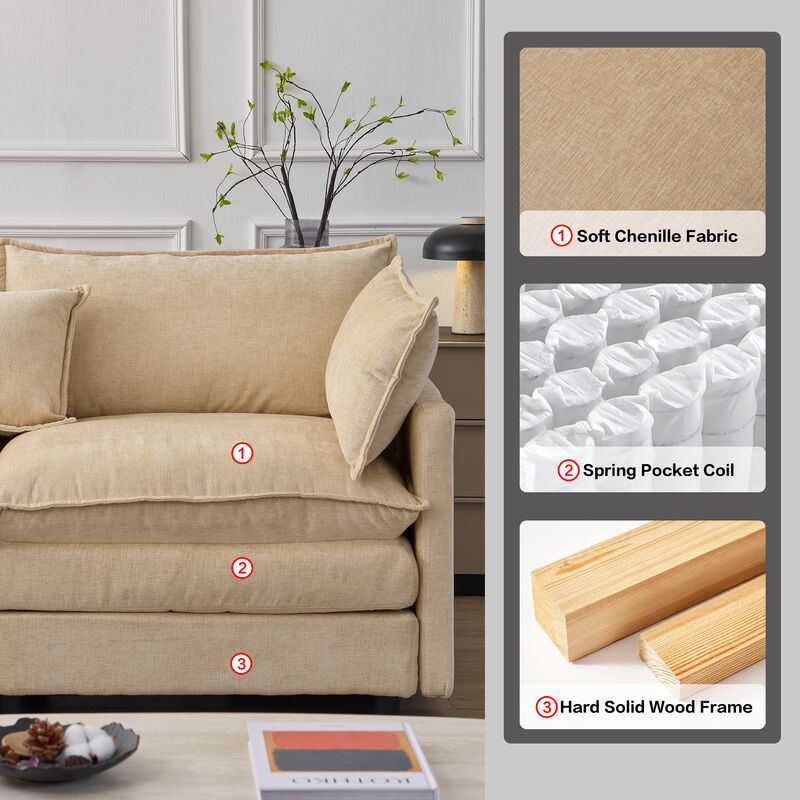 Vulwab 105" Modular Sectional Couch image number 5