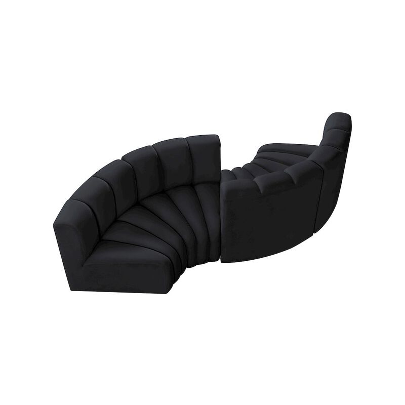 Meridian Furniture Arc Black Velvet Modular Sofa