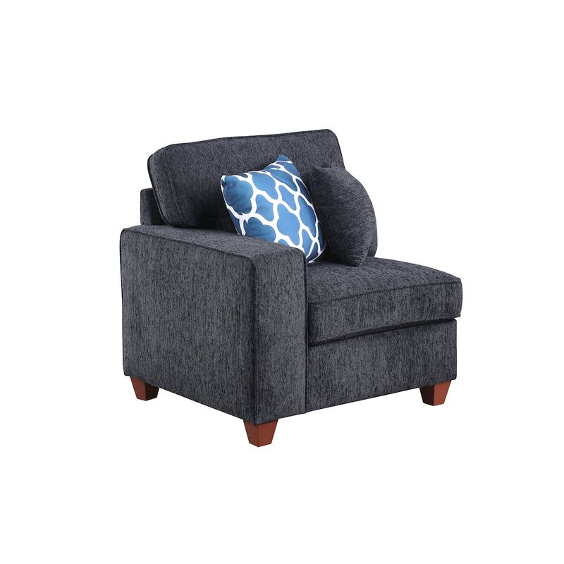 Devion Furniture 7-Piece Upholstered Modern Chenille Sectional image number 3