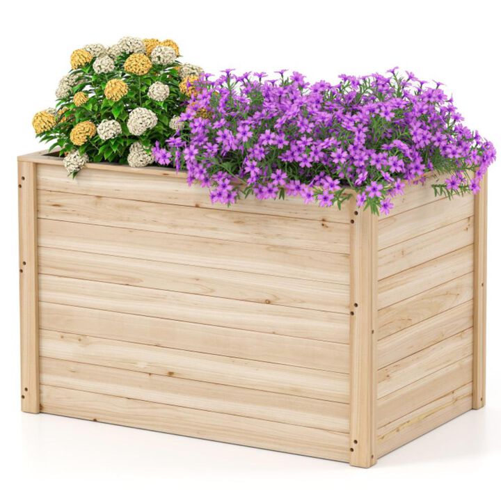 Hivvago Wooden Raised Garden Bed Elevated Planter Box with Open-Ended Base