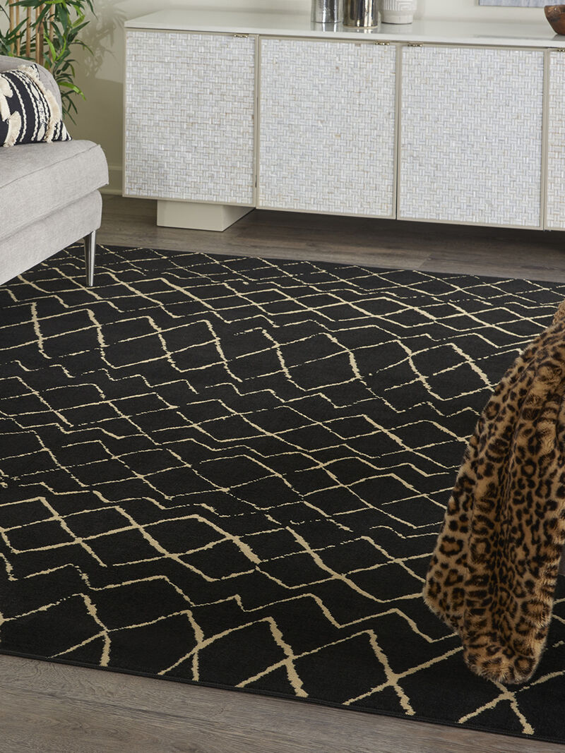 Grafix GRF04 Black 6' x 9' Rug