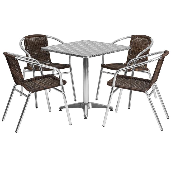 27.5SQ Aluminum Table Set