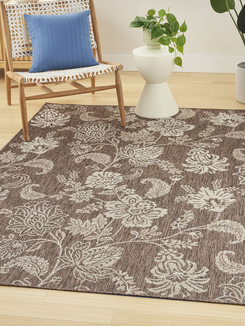 Garden Oasis GOA03 Mocha 5' x 7' Rug