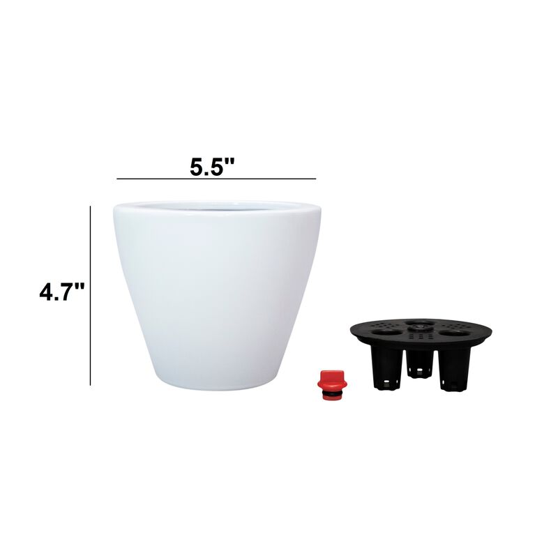 2-Pack Smart Self-watering Planter Round Cone Pot for Indoor and Outdoor image number 5