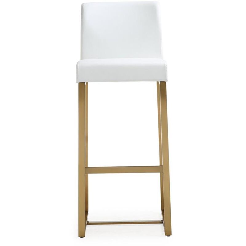 Casafoyer Denmark White Gold Steel Barstool (Set of 2) image number 3