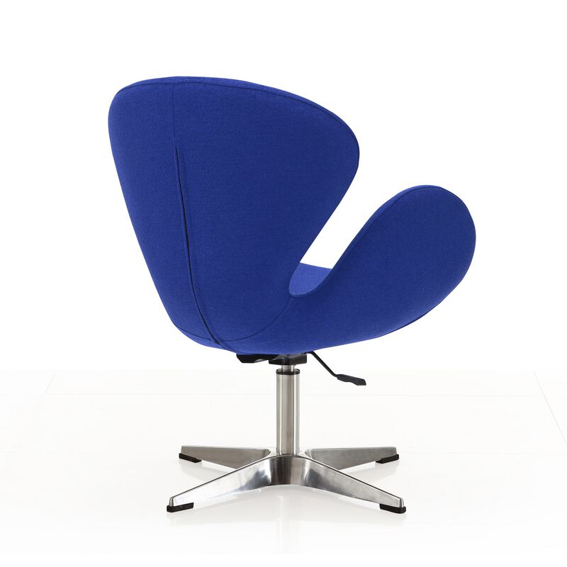 Raspberry Swivel Accent Chairs in Blue (Set of 2)