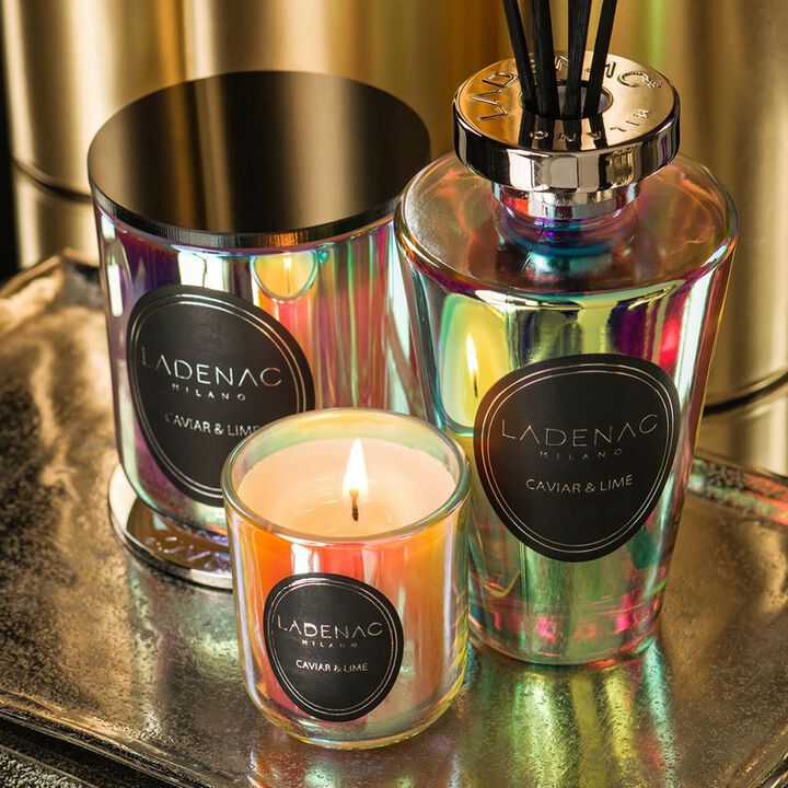 Candle in Jar URBAN SENSES 1.1 lb Holographic Caviar Lime 4.13 x 4.72 x 9.84 in
