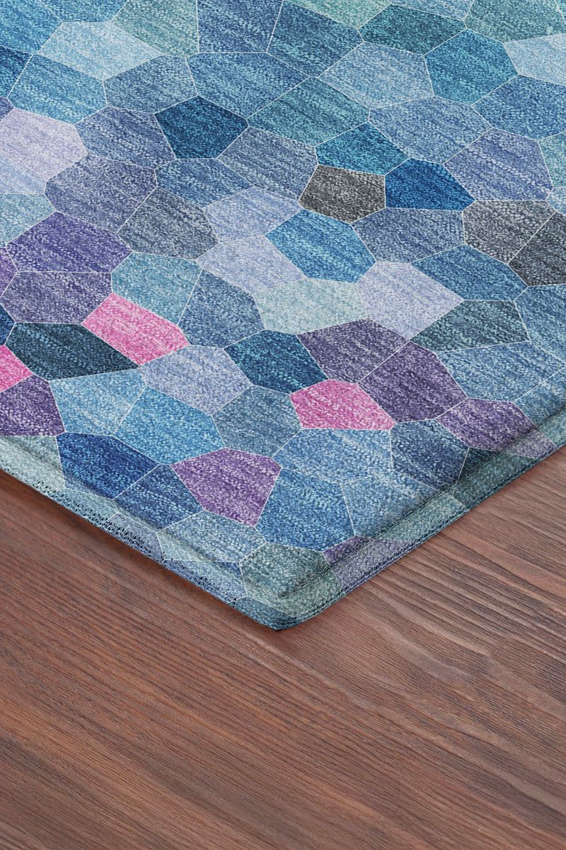 Kaleidoscope KL1 Turquoise 9' x 12' Rug image number 6