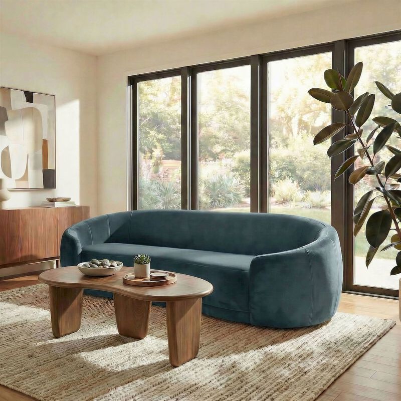Contessa Curved Performance Velvet Sofa image number 7