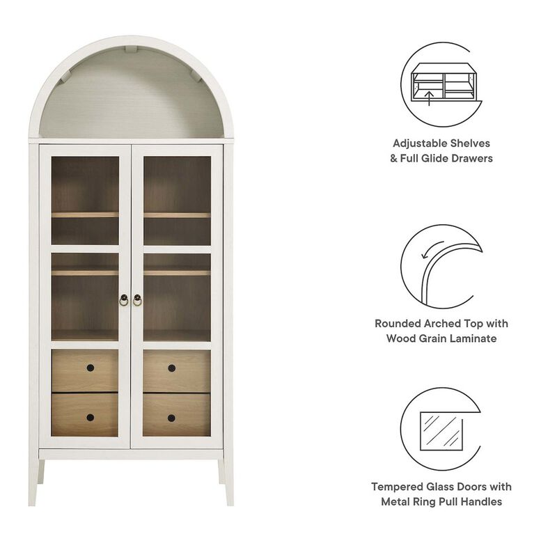 Nolan Tall Arched Storage Display Cabinet image number 2