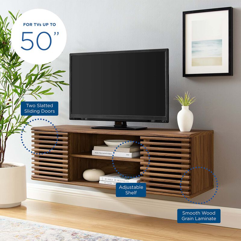 Render 46" Wall-Mount Media Console TV Stand image number 5