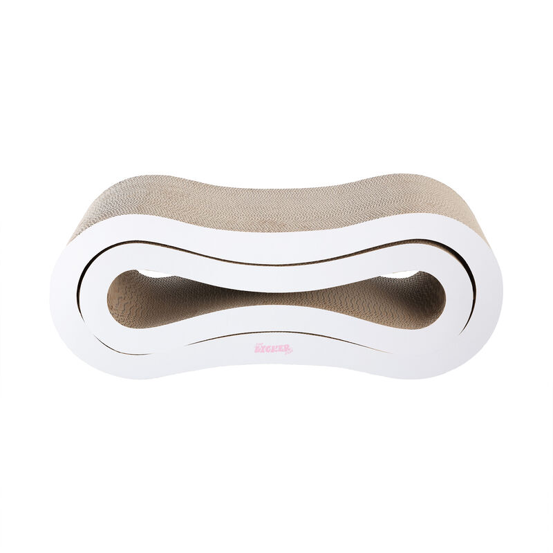 Suvi Modern Cardboard Infinity 2-in-1 Lounge Bed Cat Scratcher with Catnip