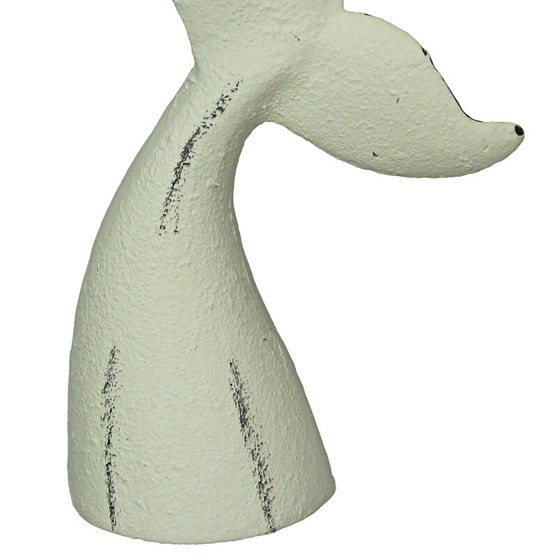 Set of 2 White Cast Iron Whale Tail Bookends Nautical Home Decor Bookshelf image number 3