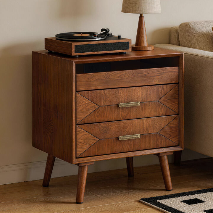 Makrom 24" Nightstand with Charging Station