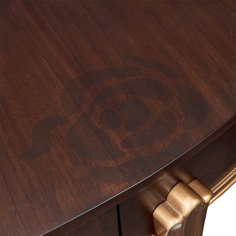 Michael Amini Camellia Field Vanity Desk - Warm Pecan