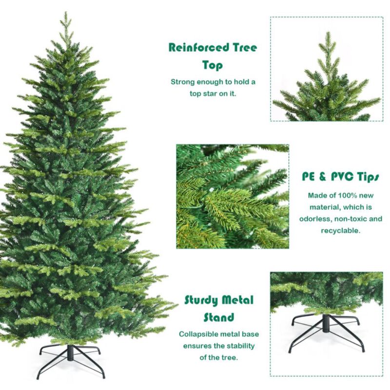 Hivvago Pre-lit Artificial Hinged Christmas Tree with APP Controlled LED Lights image number 2