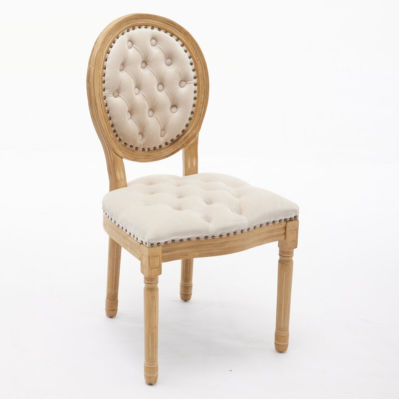 Blogpi Set of 2 Tufted Velvet Dining  Chairs image number 6