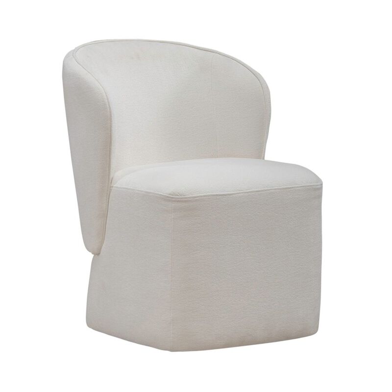 Liberty Furniture Accent Dining Chairs with Castors - Rounded Arm - Ivory Upholstry - Set of Four image number 0