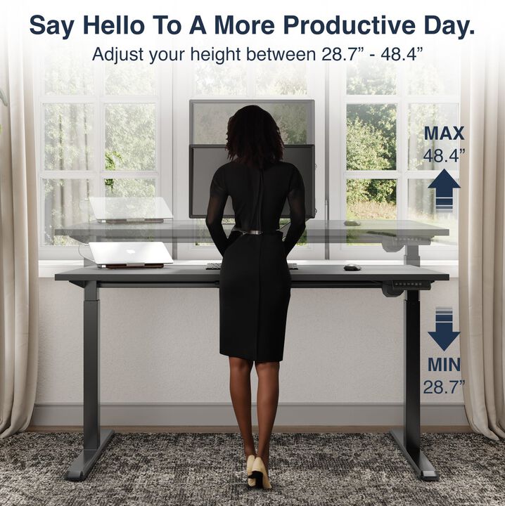 Desky Single Sit Stand Gaming Desk