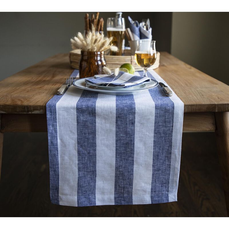 Linen Table Runner - Cabana Stripe