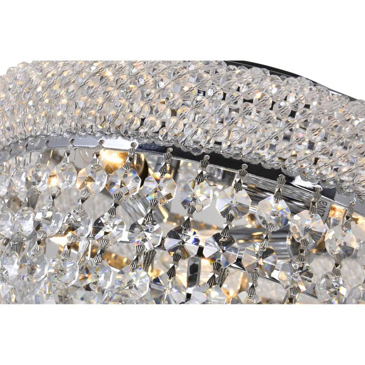 Empire 3 Light Flush Mount With Chrome Finish