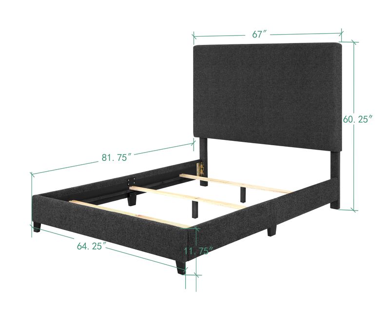 Queen Size Upholstered Platform Bed