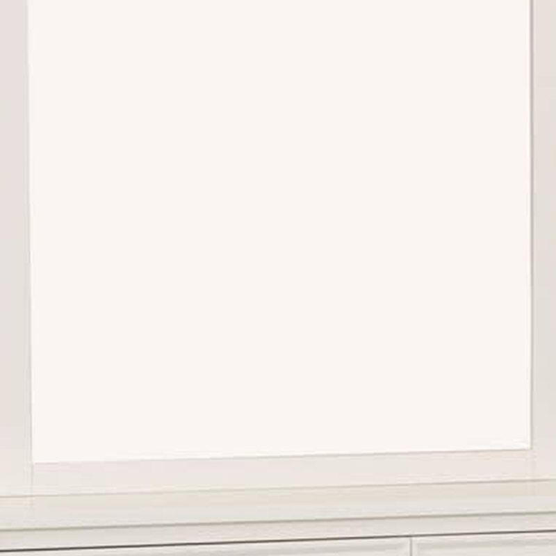 Alta Dresser Mirror, Classic French Design, White Solid Wood, 40 Inch