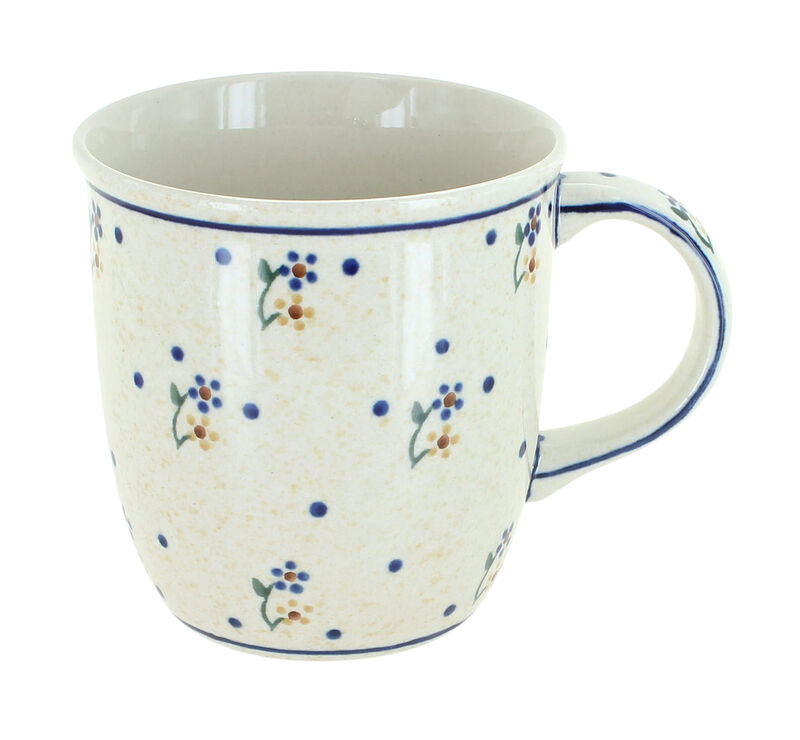 Blue Rose Polish Pottery Ballina Plain Coffee Mug