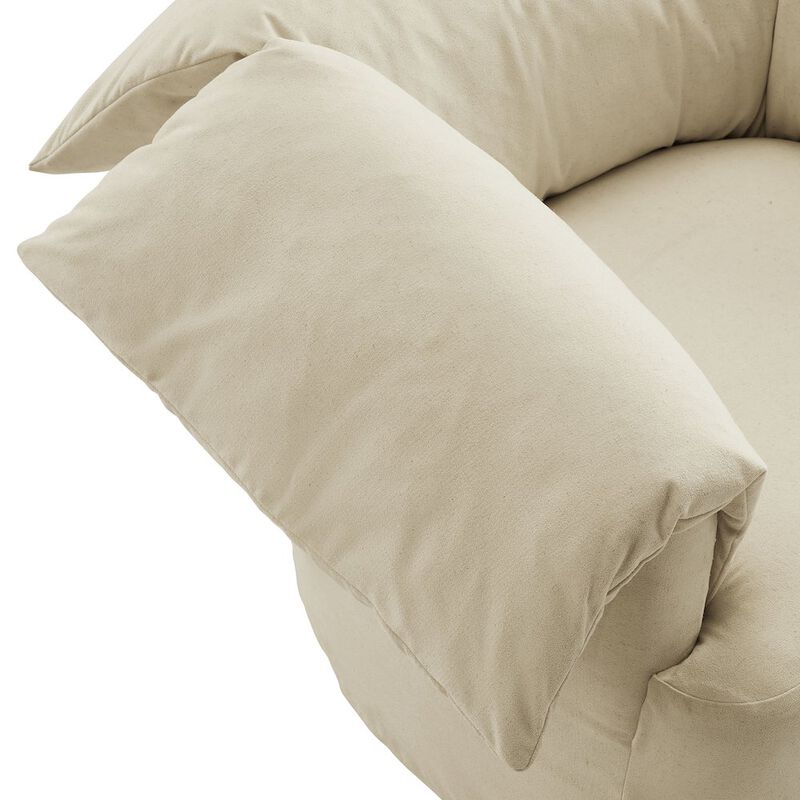 Lark Slipcovered Fabric Oversized Armchair image number 6