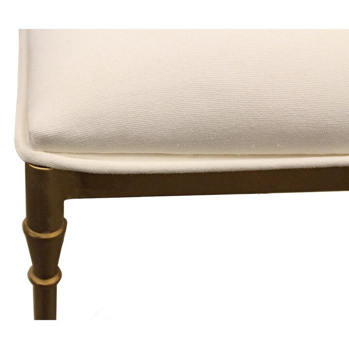 Alex Hamilton Modern Honeyville Stool with Ivory Cushion
