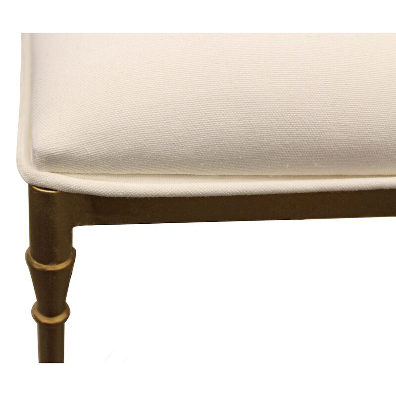 Alex Hamilton Modern Honeyville Stool with Ivory Cushion