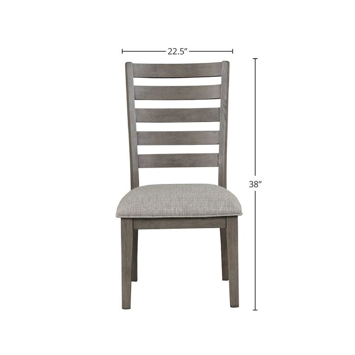Will Side Chair In Gray / Brown Finish