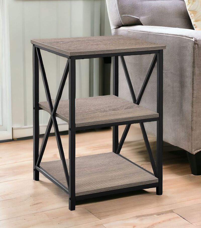 Matte Finish Metal Accent Table &ndash; Rectangular Frame for Stylish Display image number 1