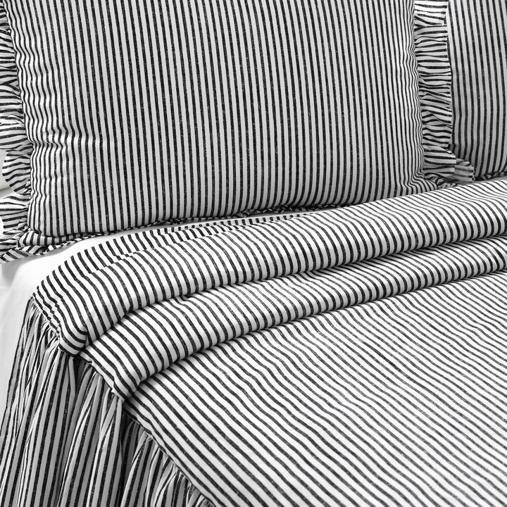 Ticking Stripe Bedspread 3Pc Set