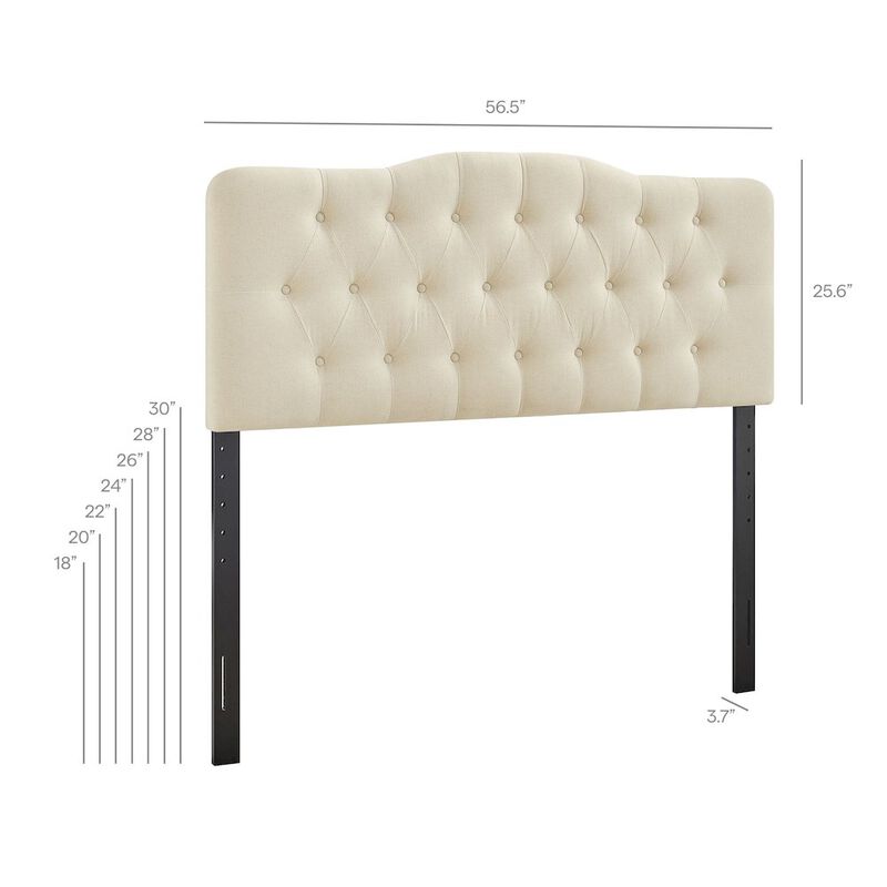 Annabel Premium Linen Blend Full Headboard image number 2