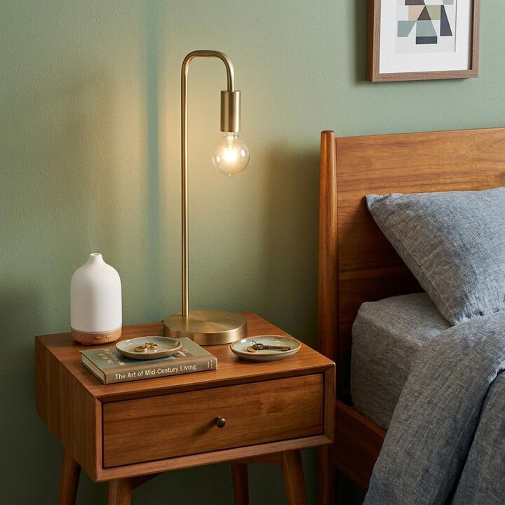 HomeRoots 26" Brass Metal Table Lamp
