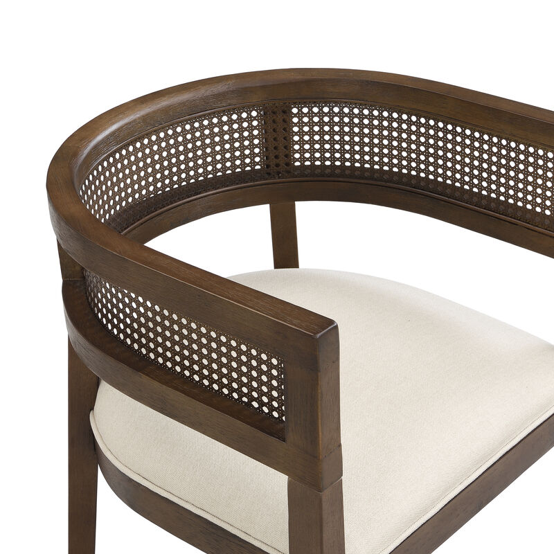 Christopher Knight Home Melina 7 Piece Cane and Rubberwood Upholstered Dining Set