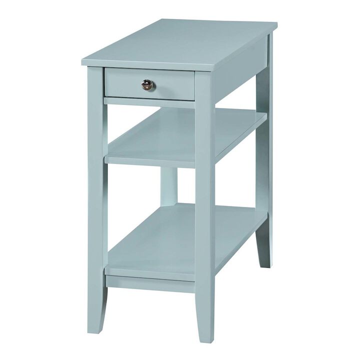 Convenience Concepts American Heritage 1 Drawer Chairside End Table with Shelves