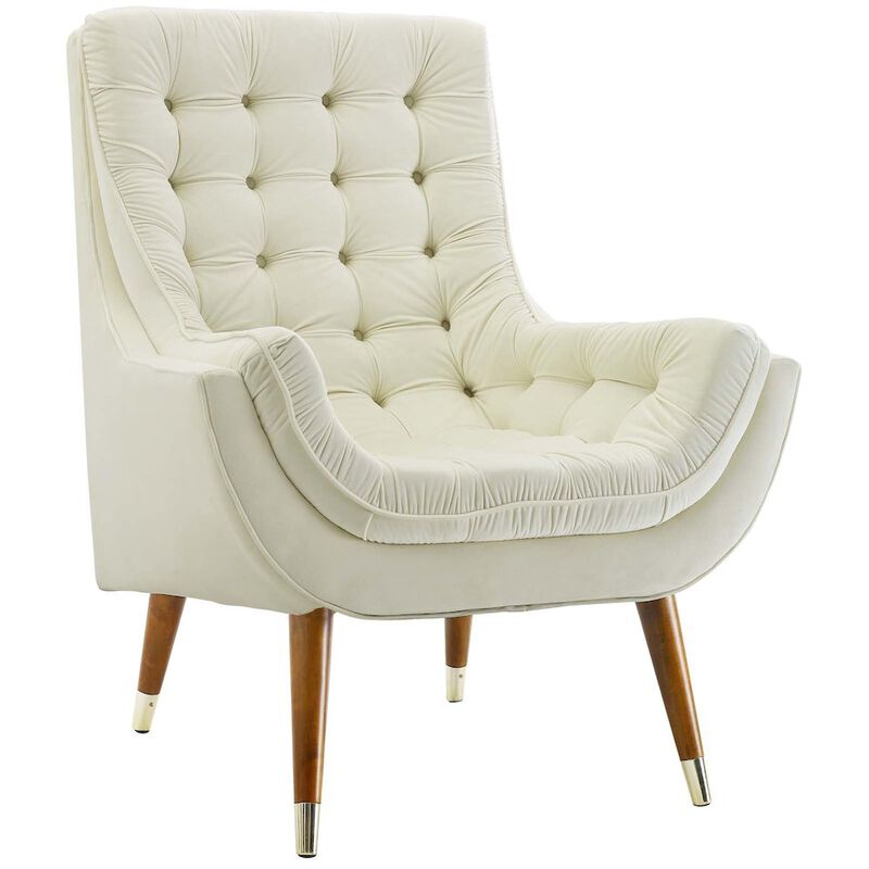 Suggest Button Tufted Performance Velvet Lounge Chair image number 0