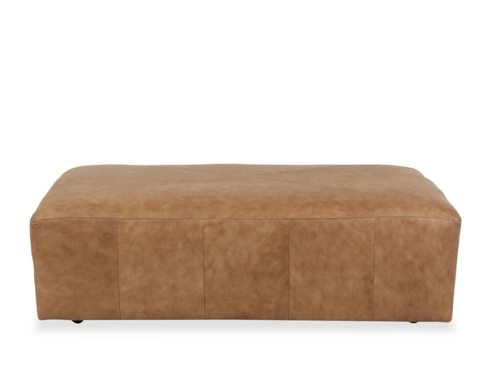 Miles Large Leather Ottoman