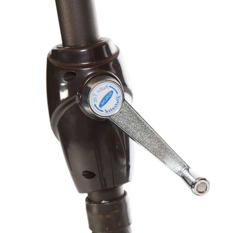 Patio Umbrella in Terracotta with Metal Pole and Tilt Mechanism